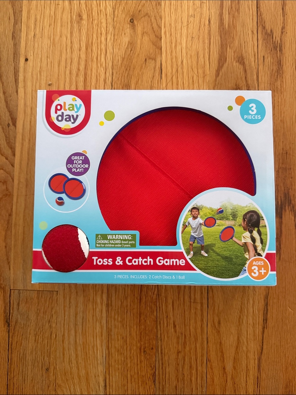Play Day Red Toss & Catch Set - 3-Piece Kids Outdoor Toy
